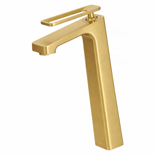 Misturador Cyrus Welle Monocomando Bica Alta Dourado Escovado