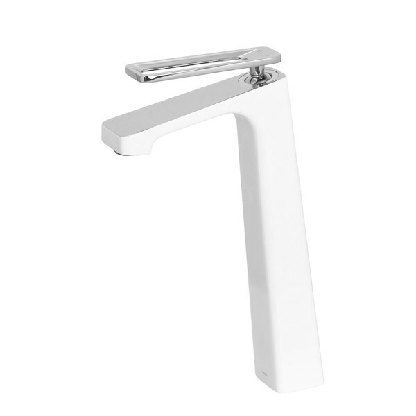 Misturador para banheiro Cyrus Monocomando Bica Alta Branco com Cromo