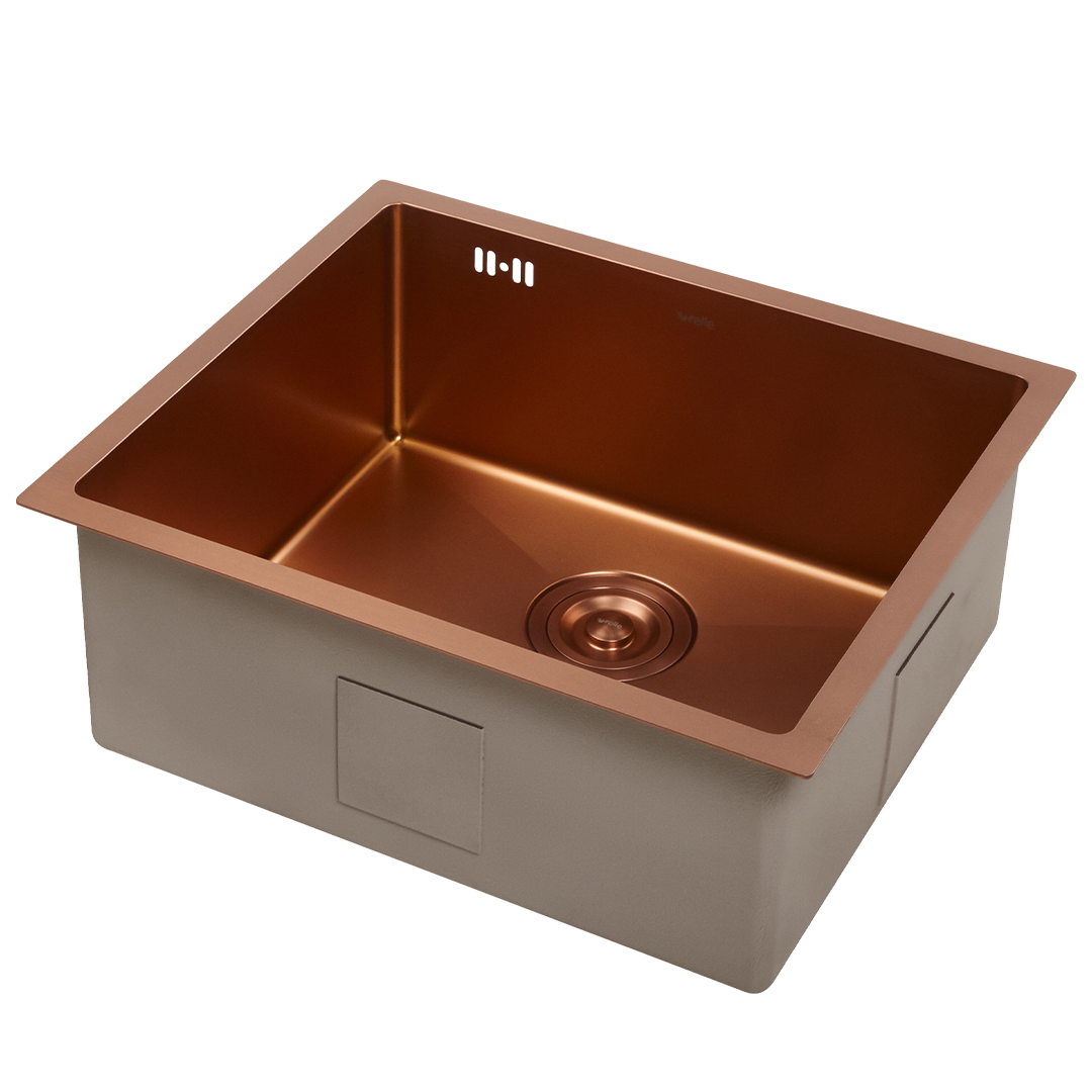 Cuba Rosé Artizan Welle 53x46x22cm Cozinha Inox 304