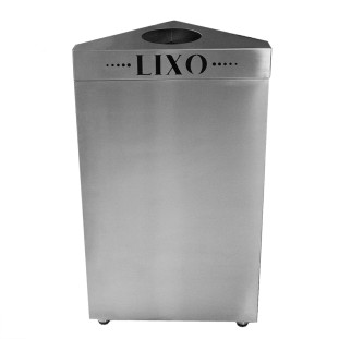 Lixeira Triangular de Canto 20L p/ Áreas Comerciais