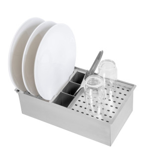 Calha Móvel Welle 42x20cm em Aço Inox 304 Escovado