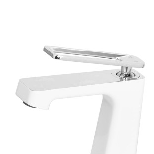 Misturador Monocomando Cyrus Welle Bica Baixa Branco com Cromo para Banheiro