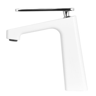 Misturador Monocomando Cyrus Welle Bica Baixa Branco com Cromo para Banheiro