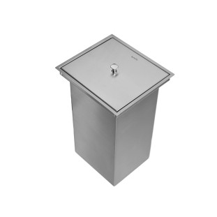 Lixeira 6L Inox Cozinha Welle 18x20x30cm