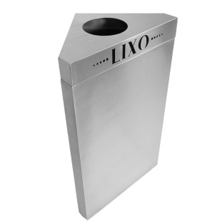 Lixeira Triangular de Canto 20L p/ Áreas Comerciais