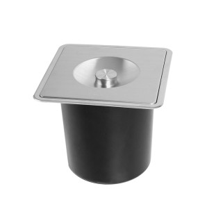 Lixeira 6L Inox Cozinha Welle 25x22x22cm