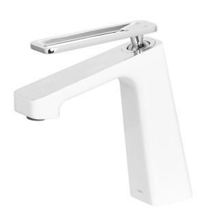 Misturador Monocomando Cyrus Welle Bica Baixa Branco com Cromo para Banheiro