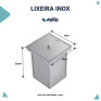 Lixeira Inox Cozinha Welle 18x18x22cm