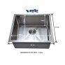 Medidas da cuba Welle Cozinha 44x44x22cm Artizan Inox 304