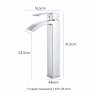 Medidas do misturador monocomando Windsor Welle