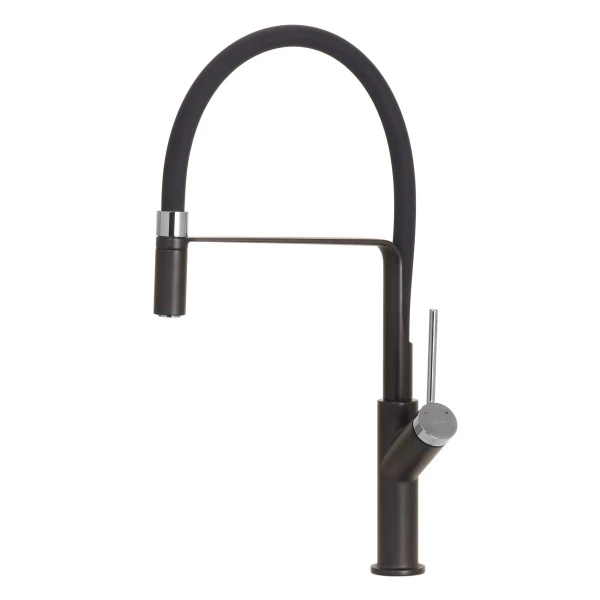 Misturador Monocomando Cannes Welle Black Matte com Cromo Cozinha