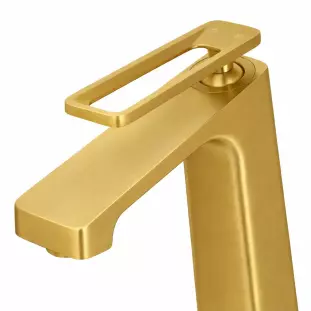 Misturador Cyrus Welle Monocomando Bica Alta Dourado Escovado