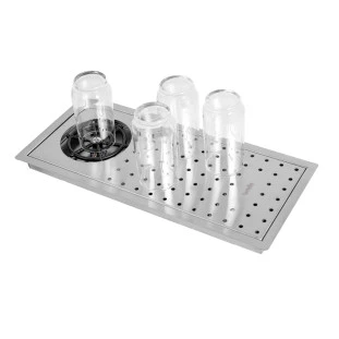 Lava Copos Welle 45x20cm em Aço Inox 304 Escovado