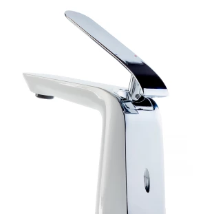 Misturador Monocomando Tess Welle Bica Baixa Branco e Cromado para Banheiro
