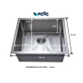 Medidas da cuba Welle Cozinha 44x44x22cm Artizan Inox 304