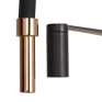 Bico do misturador monocomando Cannes Welle Black Matte